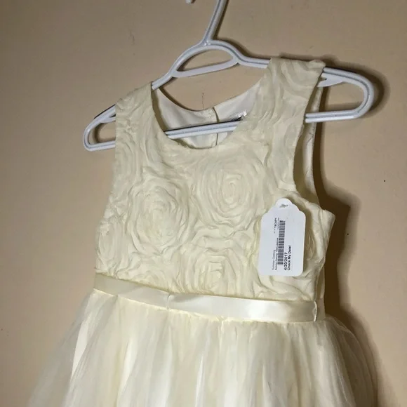 🎉🎉Host Pick!🎉🎉Flower Girl Tevolio Ivory Roses Tulle Dress - Picture 2 of 16